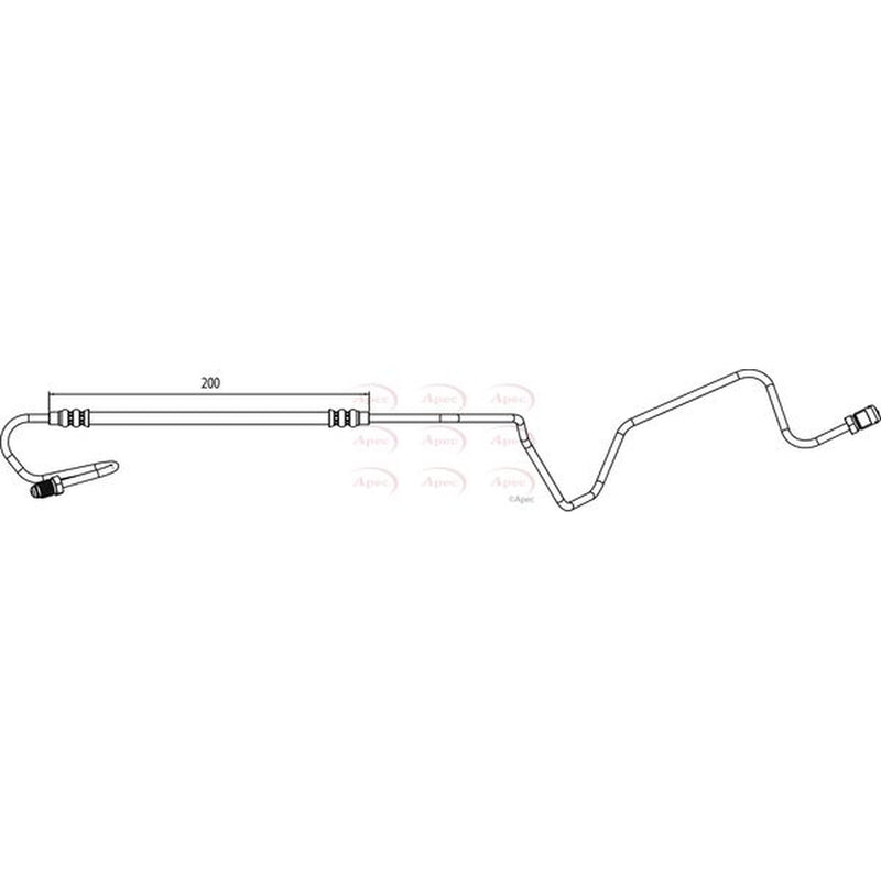 Apec Brake Hydraulic Hose Line Rear Right HOS3884