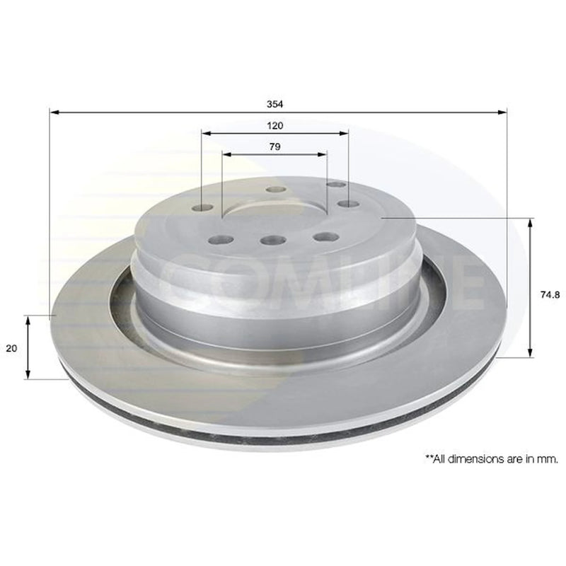 Comline Rear Brake Discs ADC1333V