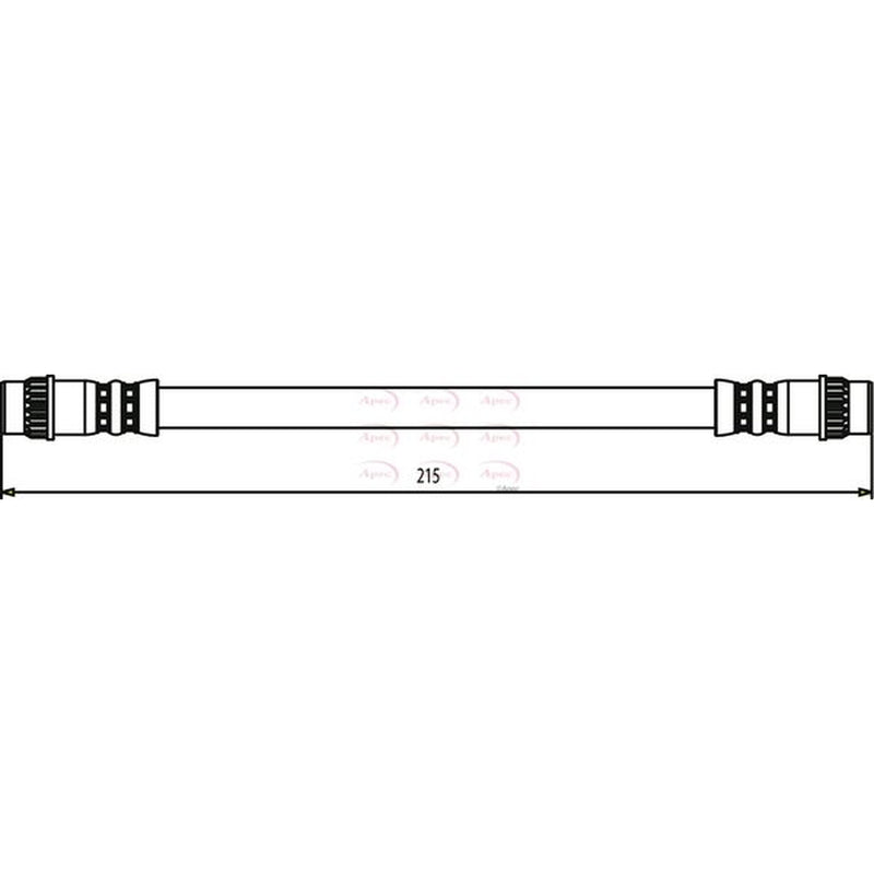 Apec Brake Hydraulic Hose Line Rear Right HOS3461