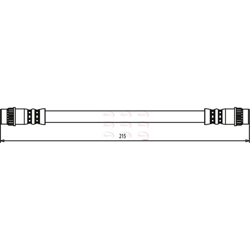 Apec Brake Hydraulic Hose Line Rear Right HOS3461