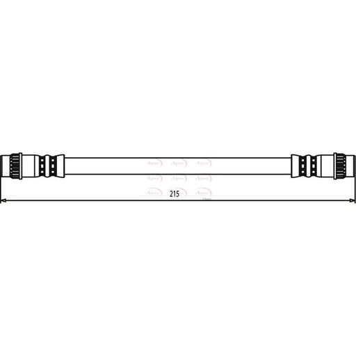 Apec Brake Hydraulic Hose Line Rear Right HOS3461