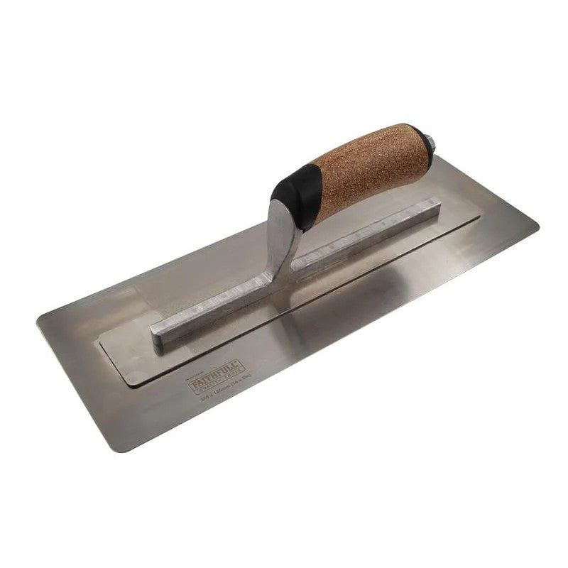 Faithfull Flex Finishing Trowel with Cork Handle 350mm (14in) - FAIPTFLEX14C