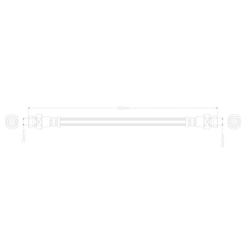 Juratek Brake Hydraulic Hose Line Rear JBH1460