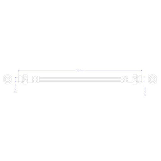 Juratek Brake Hydraulic Hose Line Rear JBH1460