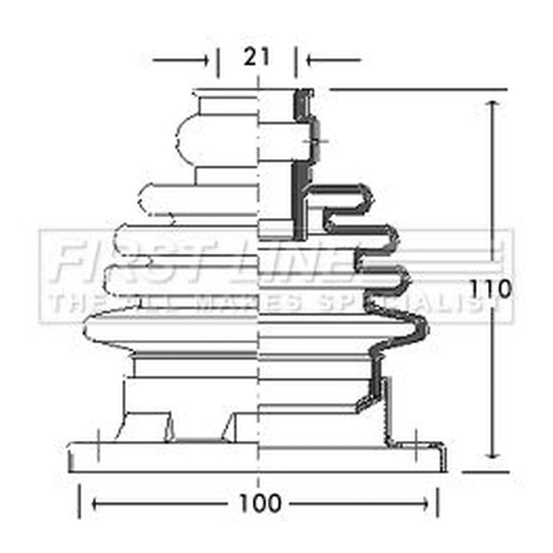 First Line Drive Shaft Bellow Kit Front Left FCB2754