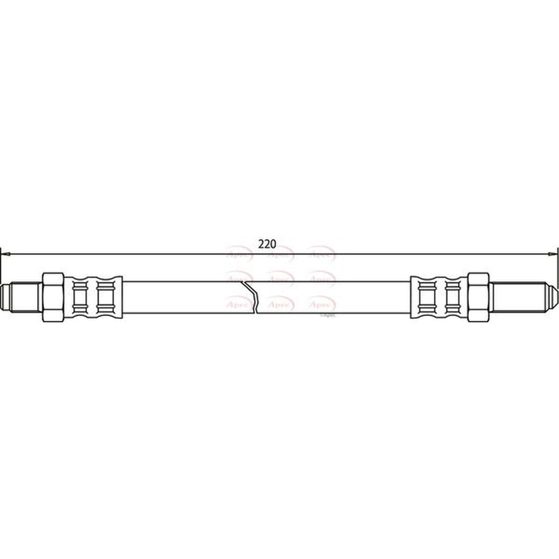 Apec Brake Hydraulic Hose Line Rear HOS3374