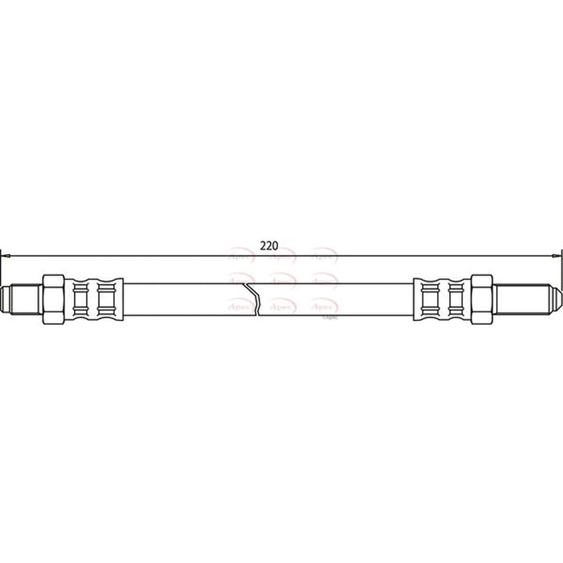 Apec Brake Hydraulic Hose Line Rear HOS3374