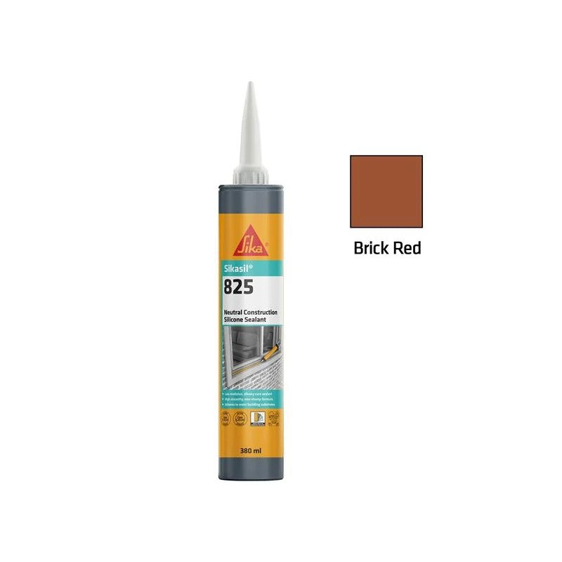 Everbuild Sikasil®-825 Silicone Sealant 380ml Brick Red