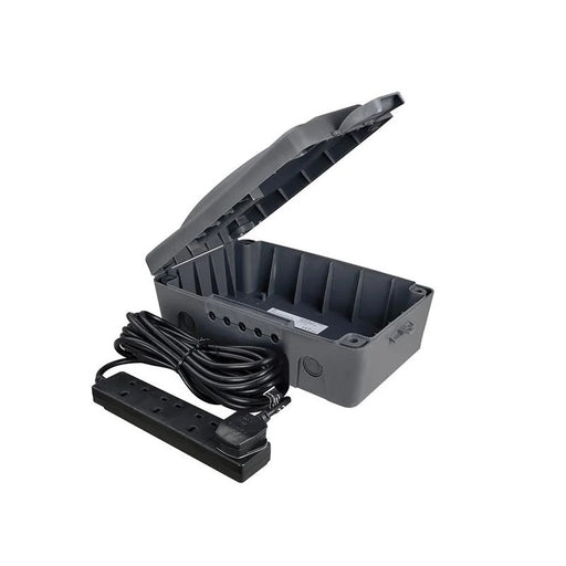 Masterplug Weatherproof Box with 10m 240V 4-Way Bar - WBXBFG10B-MP