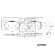Febi Front Brake Pad Set 184232