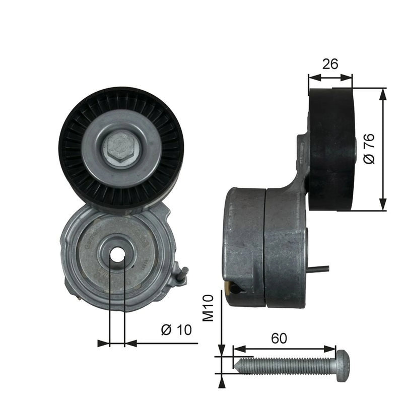 Gates Auxiliary Belt Tensioner T38423