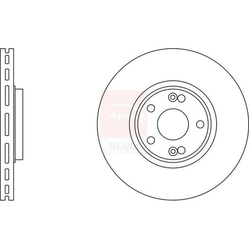 Apec 2 x Vented Front Brake Discs SDK6144