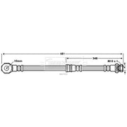Borg & Beck Brake Hydraulic Hose Line Rear Left BBH7830
