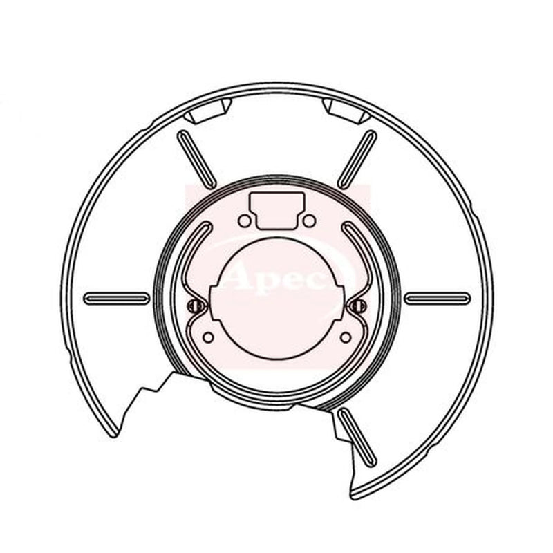Apec Brake Disc Splash Guard Rear Right ASG1082