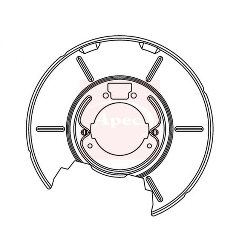 Apec Brake Disc Splash Guard Rear Right ASG1082
