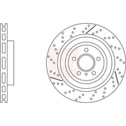 Apec 2 x Vented Rear Brake Discs DSK3238