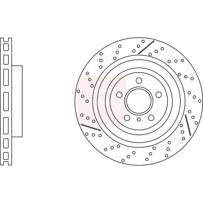 Apec 2 x Vented Rear Brake Discs DSK3238