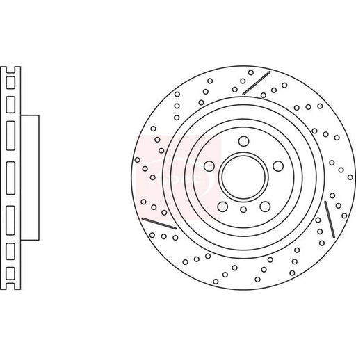 Apec 2 x Vented Rear Brake Discs DSK3238
