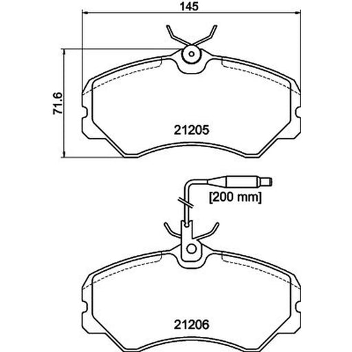 DON Front Brake Pad Set PCP1696