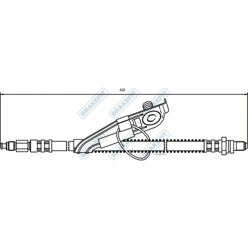 Apec Brake Hydraulic Hose Line Front Left BHO4072