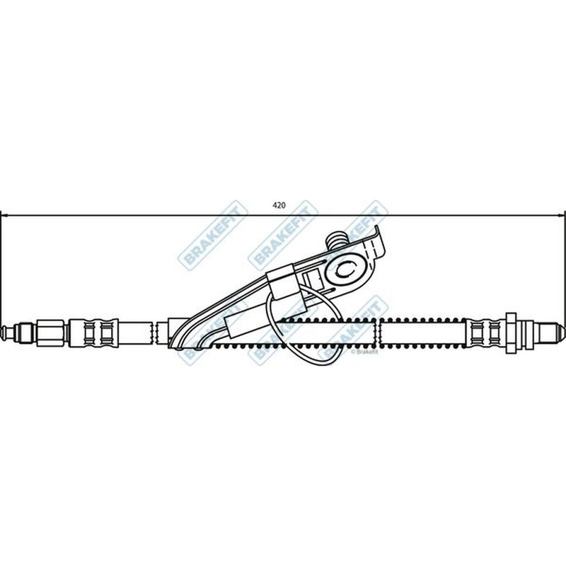 Apec Brake Hydraulic Hose Line Front Left BHO4072