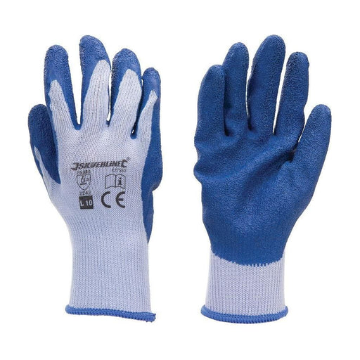 Silverline Latex Builders Gloves L 9 Silverline  - Town Parts