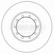 Borg & Beck 2 x Solid Rear Brake Discs BBD4566