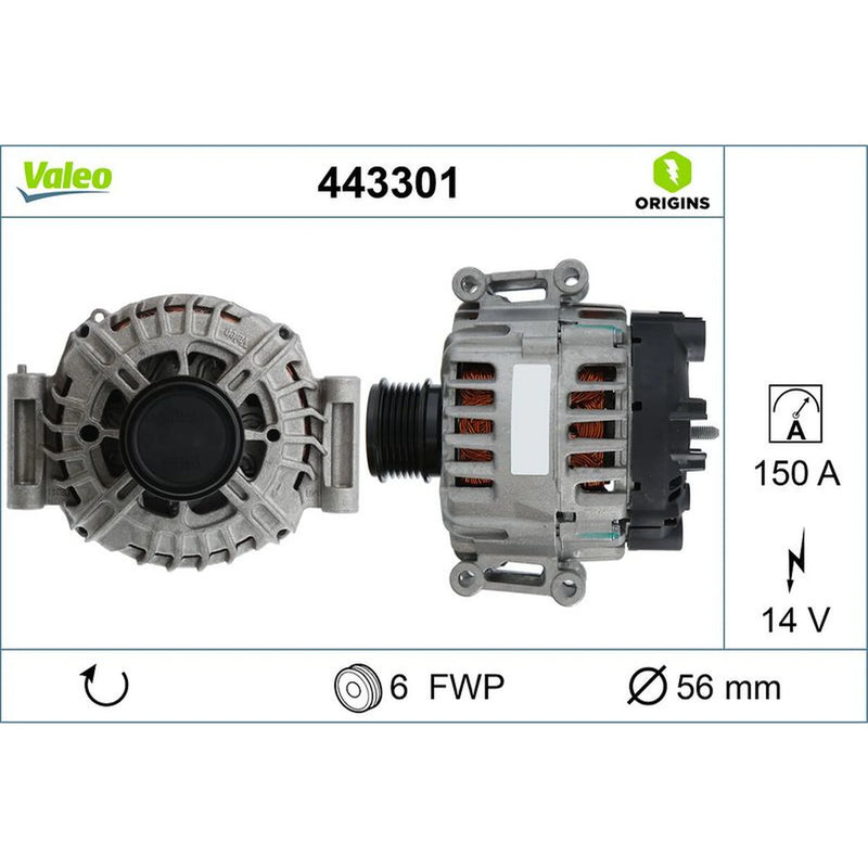 Valeo Car Alternator 12V 443301