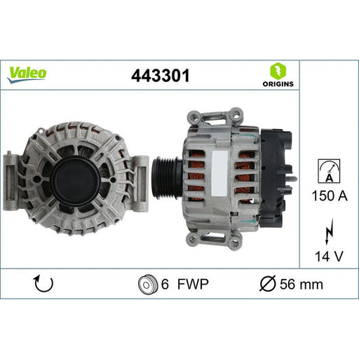 Valeo Car Alternator 12V 443301