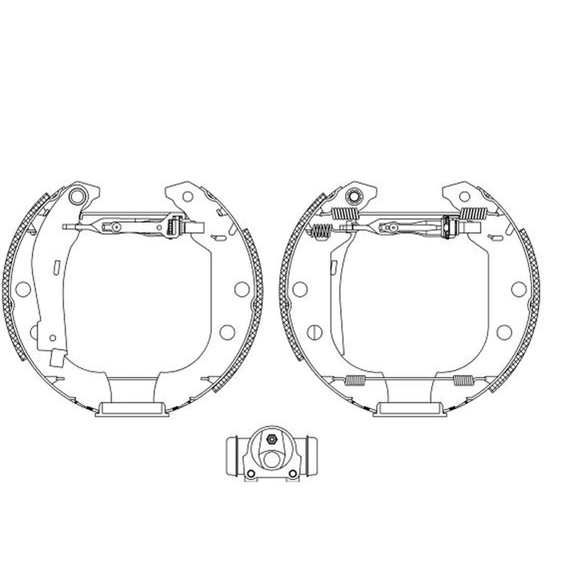 Mintex Brake Shoe Set Axle Kit MSP180