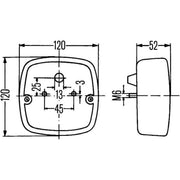Hella Tail Light / Lamp P21W Right 2SD 002 514-161