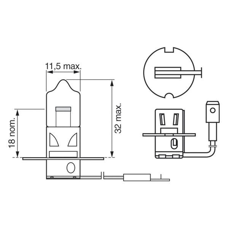 Bosch Car Light Bulb H3 PK22s 24V 70W 1 987 302 732