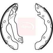 Apec Brake Shoe Set Axle Kit SHU643