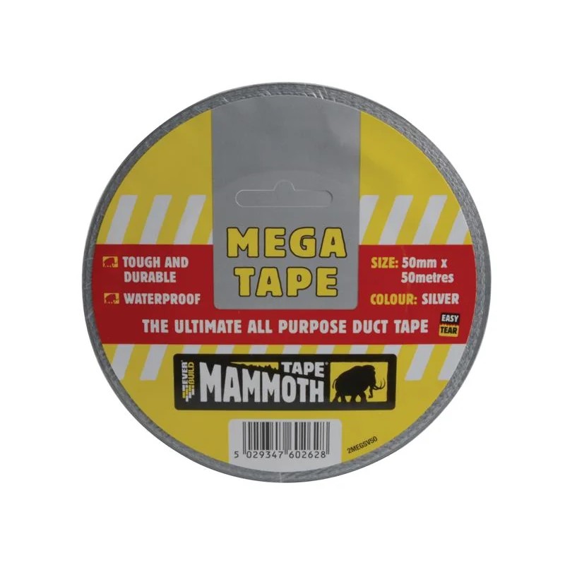 Everbuild Sika Mammoth Mega All Purpose Tape Silver 50mm x 50m - 483329
