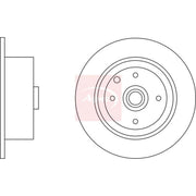 Apec 2 x Solid Rear Brake Discs DSK535