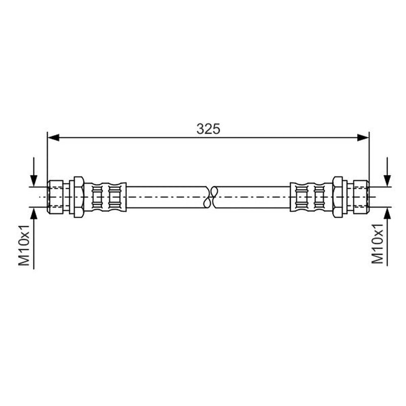 Bosch Brake Hydraulic Hose Line Front 1 987 476 177