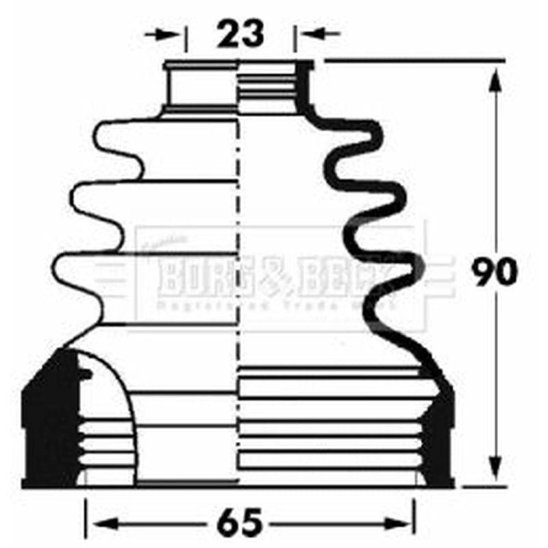 Borg & Beck Drive Shaft Bellow Kit Front Left BCB2893