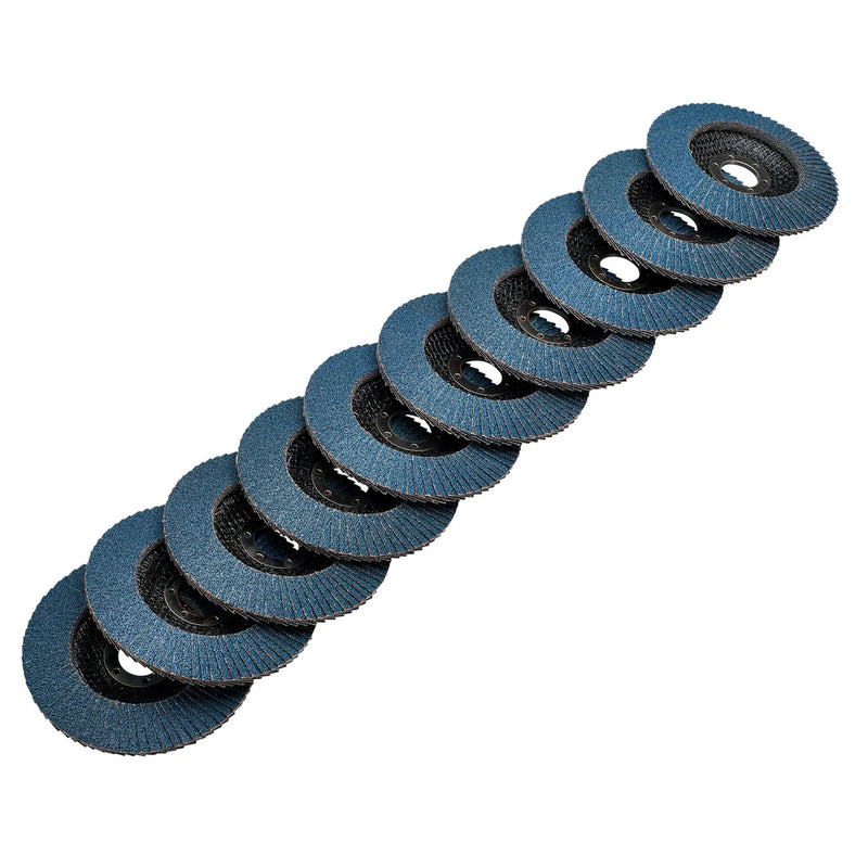 Draper Zirconium Oxide Flap Discs 115mm 60 Grit (Pack of 10)