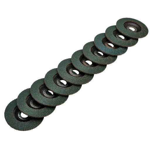 Draper Zirconium Oxide Flap Discs 115mm 80 Grit (Pack of 10)