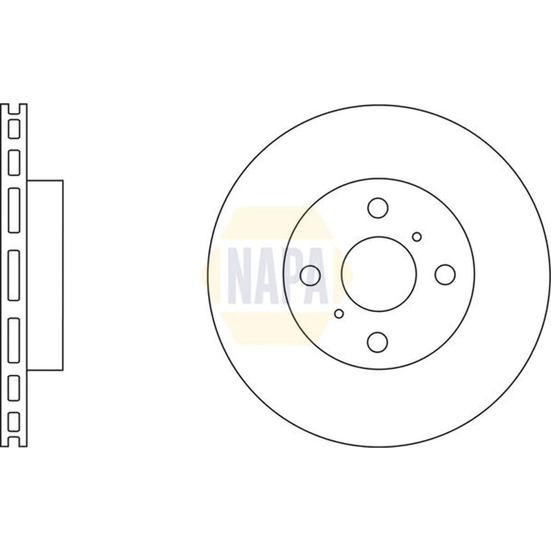 NAPA 2 x Vented Front Brake Discs NBD5788