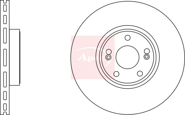 Apec 2 x Brake Disc Set Vented