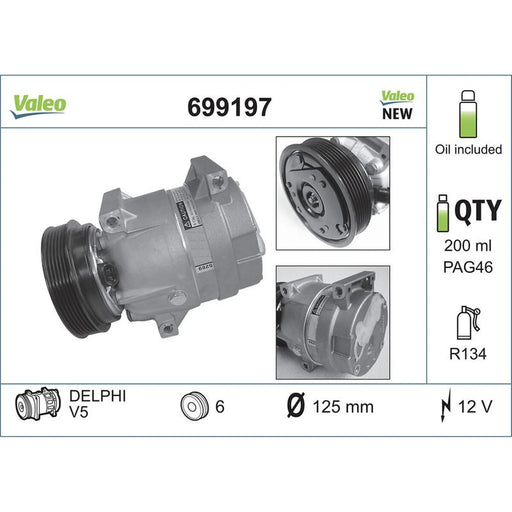 Valeo Air Conditioning Compressor 699197