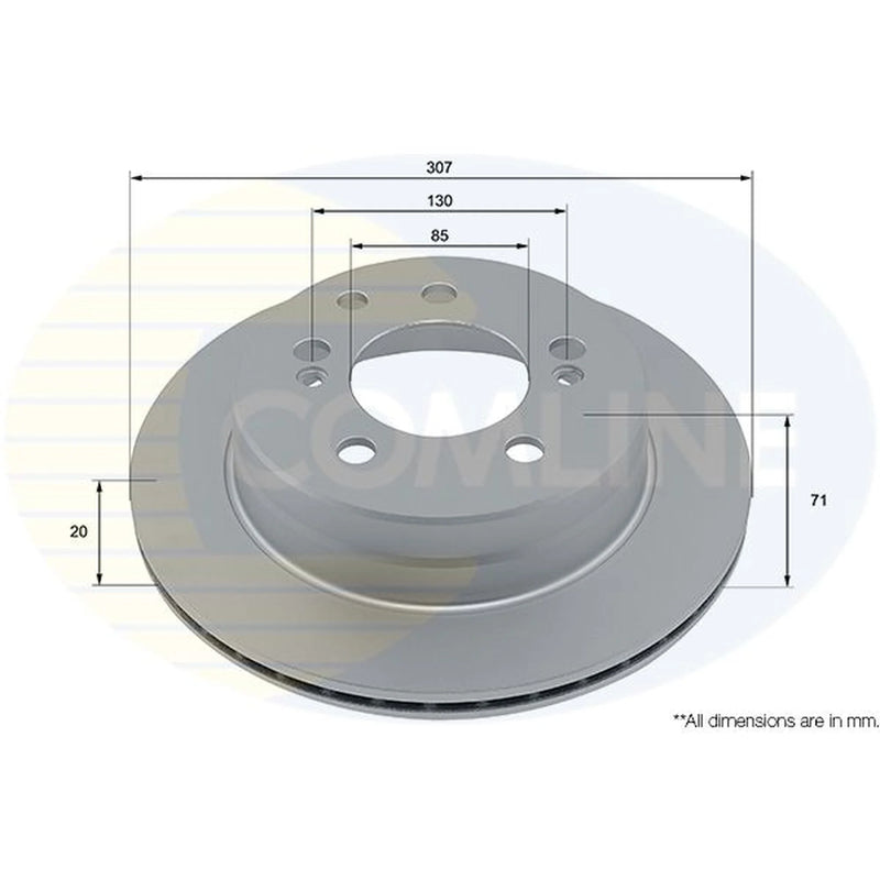 Comline 2 x Rear Brake Discs ADC4094V