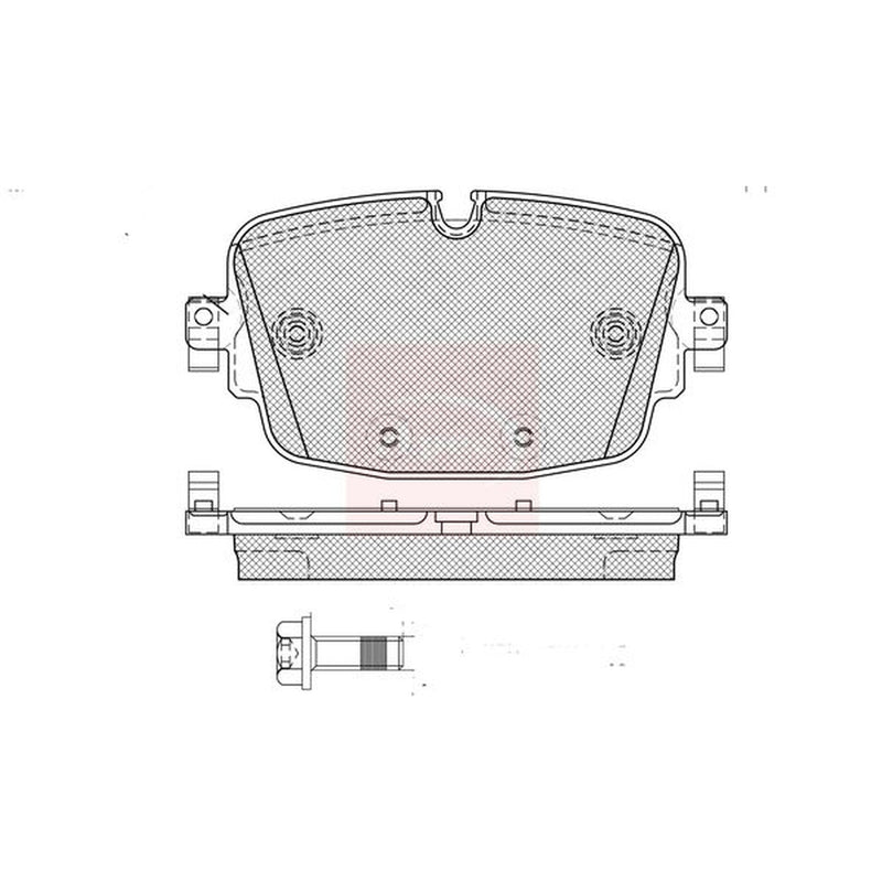 Apec Rear Brake Pad Set PAD2616