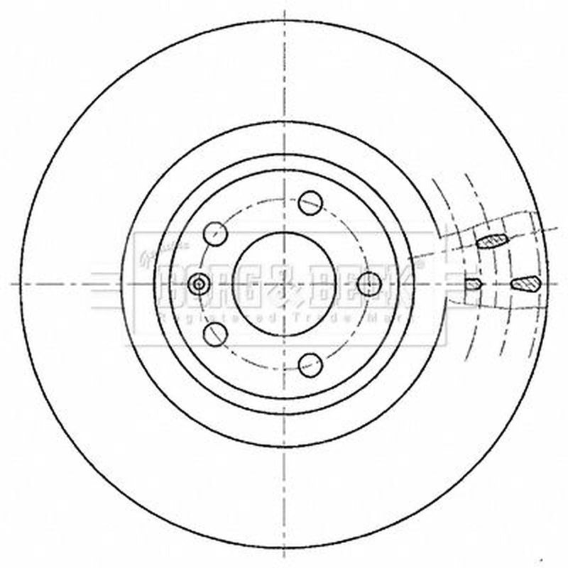 Borg & Beck 2 x Front Brake Discs BBD5914S