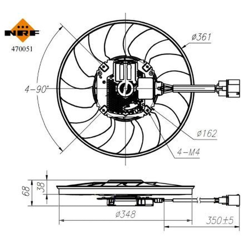 NRF Engine Cooling Fan Right 470051