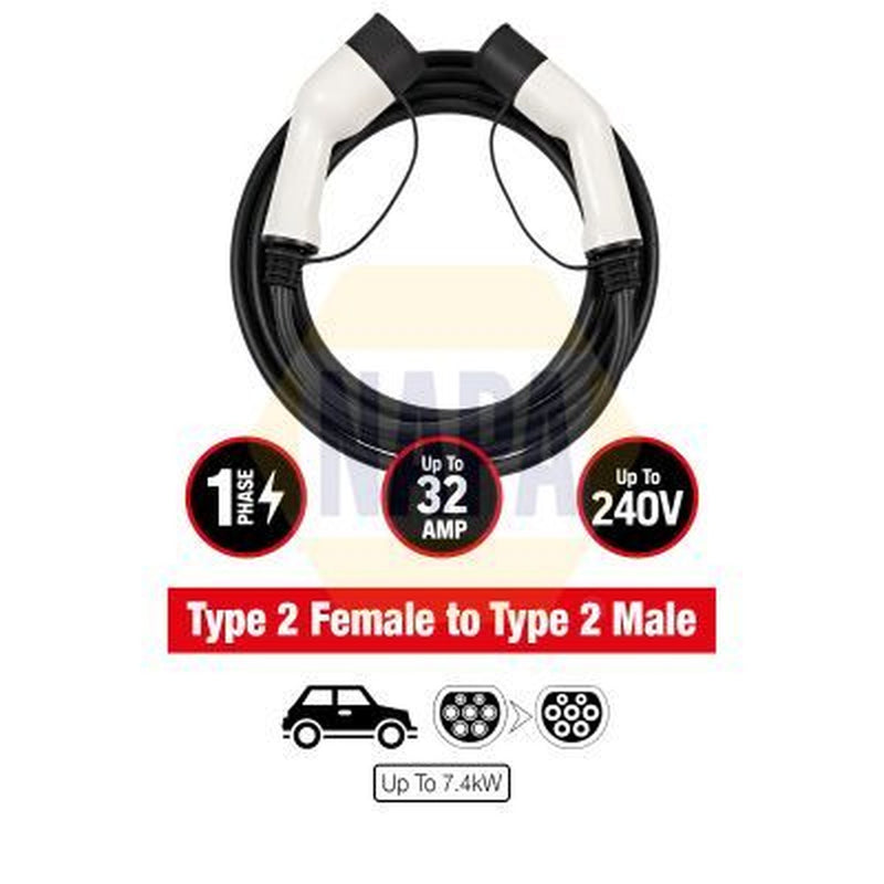 NAPA Electric Vehicle Charging Cable Charging plug type 2 NEC107