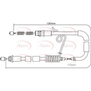 Apec Handbrake Cable Right Rear CAB1204