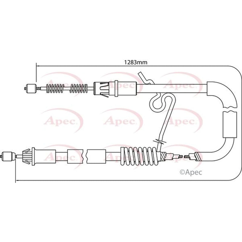 Apec Handbrake Cable Right Rear CAB1204