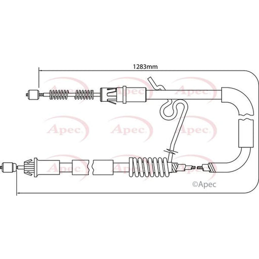 Apec Handbrake Cable Right Rear CAB1204